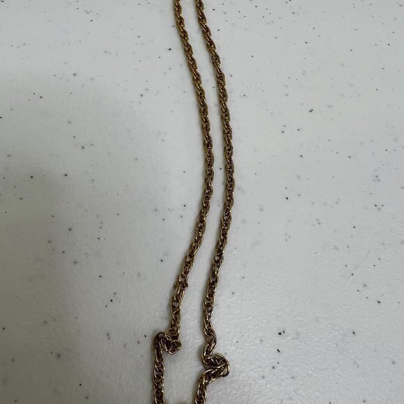 Boho Floral Necklace Pendant Reverse Painted Gold Tone Vintage‎ Hand Fairycore - Picture 4 of 9